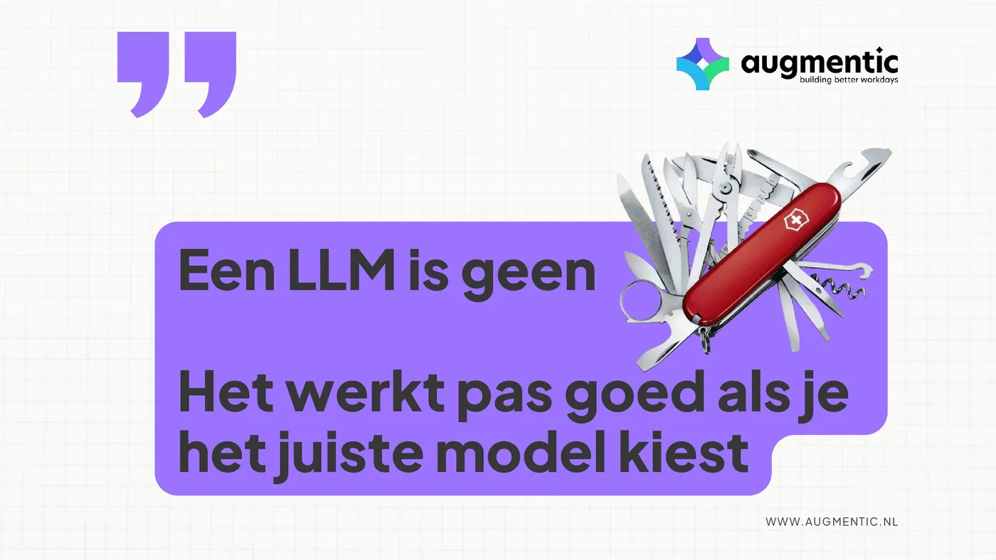 AI is gewoon gereedschap – kies de juiste tool voor jouw taak